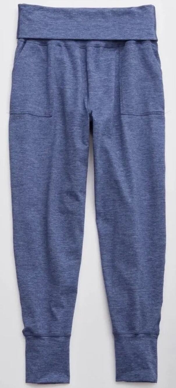 Offline by Aerie The Foldover Hugger Joggers Heather Blue Size XL